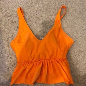 Kortni Jeane orange swimsuit top